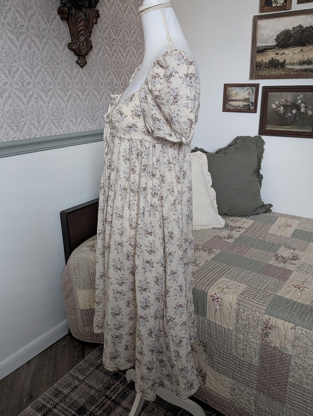 Neuflora Victoria Midi S XS Fit Cottagecore Romantic Floral - Picture 3 of 6